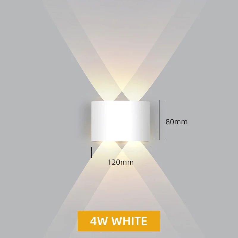 ErtimeLED IP65 Up & Down LED Wall Light | Indoor Outdoor Waterproof Sconce (2W–12W)