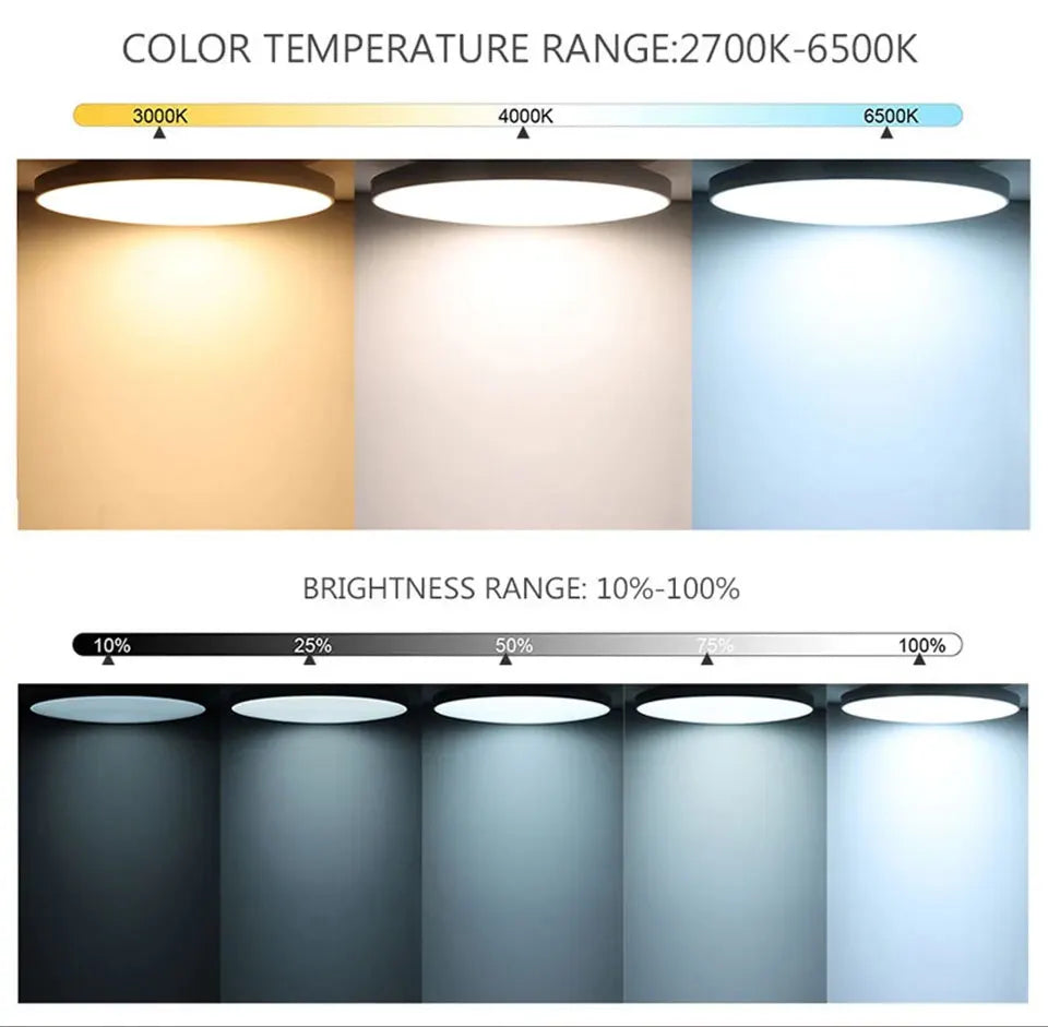Tuya Smart LED Ceiling Light | WiFi RGB Dimmable 24W Modern Lamp