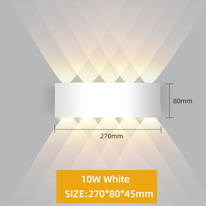 ErtimeLED IP65 Up & Down LED Wall Light | Indoor Outdoor Waterproof Sconce (2W–12W)