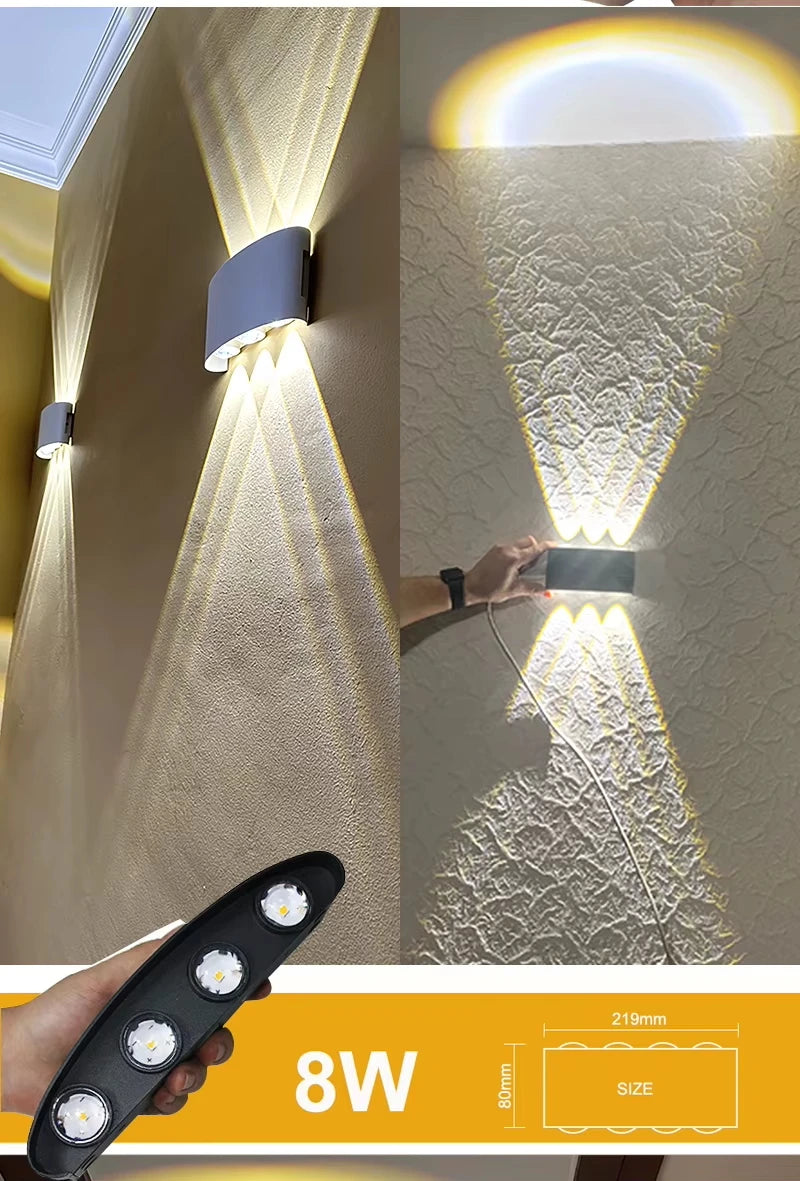 ErtimeLED IP65 Up & Down LED Wall Light | Indoor Outdoor Waterproof Sconce (2W–12W)