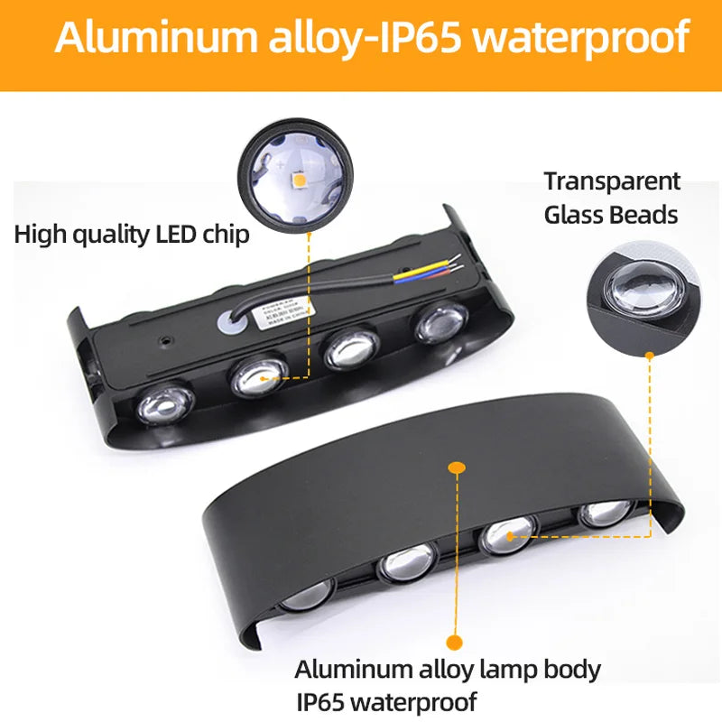 ErtimeLED IP65 Up & Down LED Wall Light | Indoor Outdoor Waterproof Sconce (2W–12W)