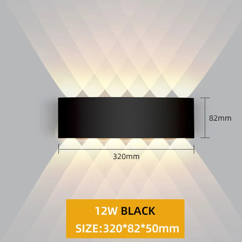 ErtimeLED IP65 Up & Down LED Wall Light | Indoor Outdoor Waterproof Sconce (2W–12W)