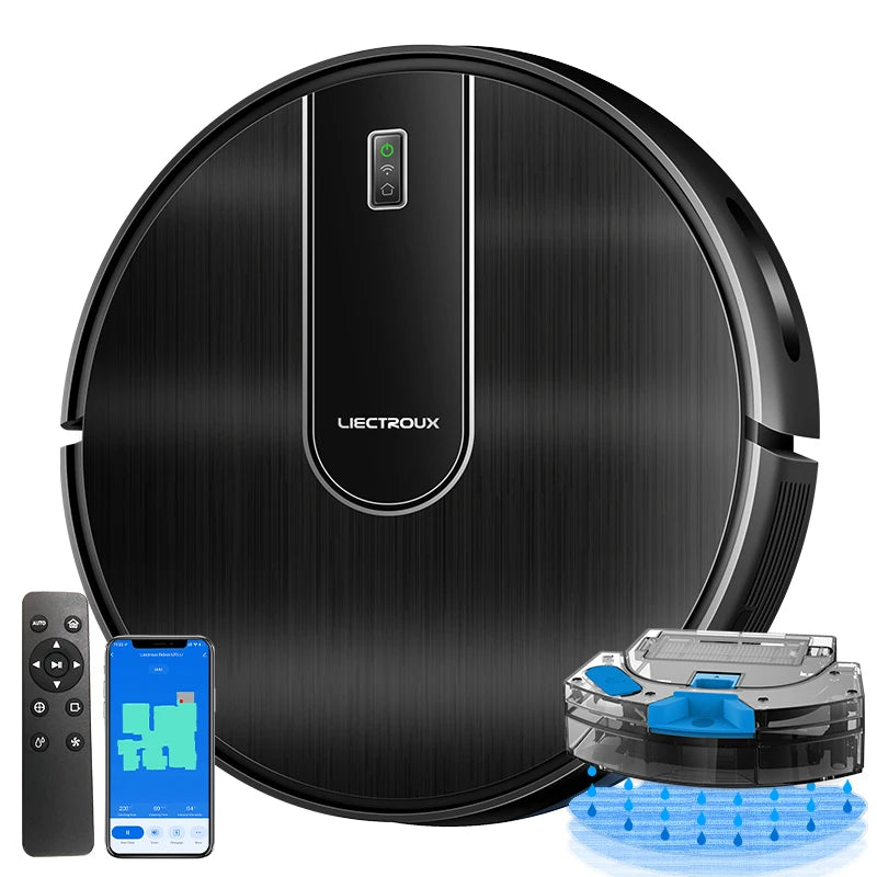 Liectroux N7S-U Smart Robot Vacuum Cleaner – Wet & Dry Mop, HEPA Filter, Alexa Ready