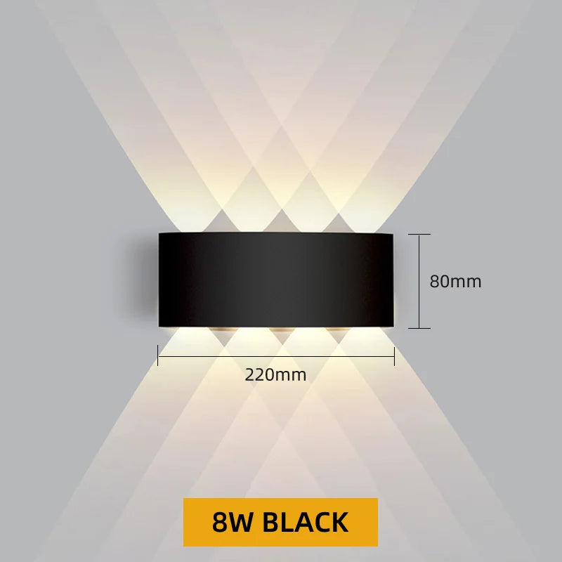 ErtimeLED IP65 Up & Down LED Wall Light | Indoor Outdoor Waterproof Sconce (2W–12W)
