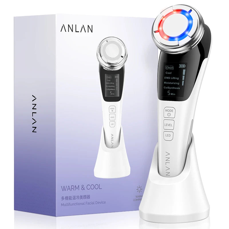 Anlan Multifunction Beauty Device – EMS Lifting, Deep Cleansing & LED Therapy
