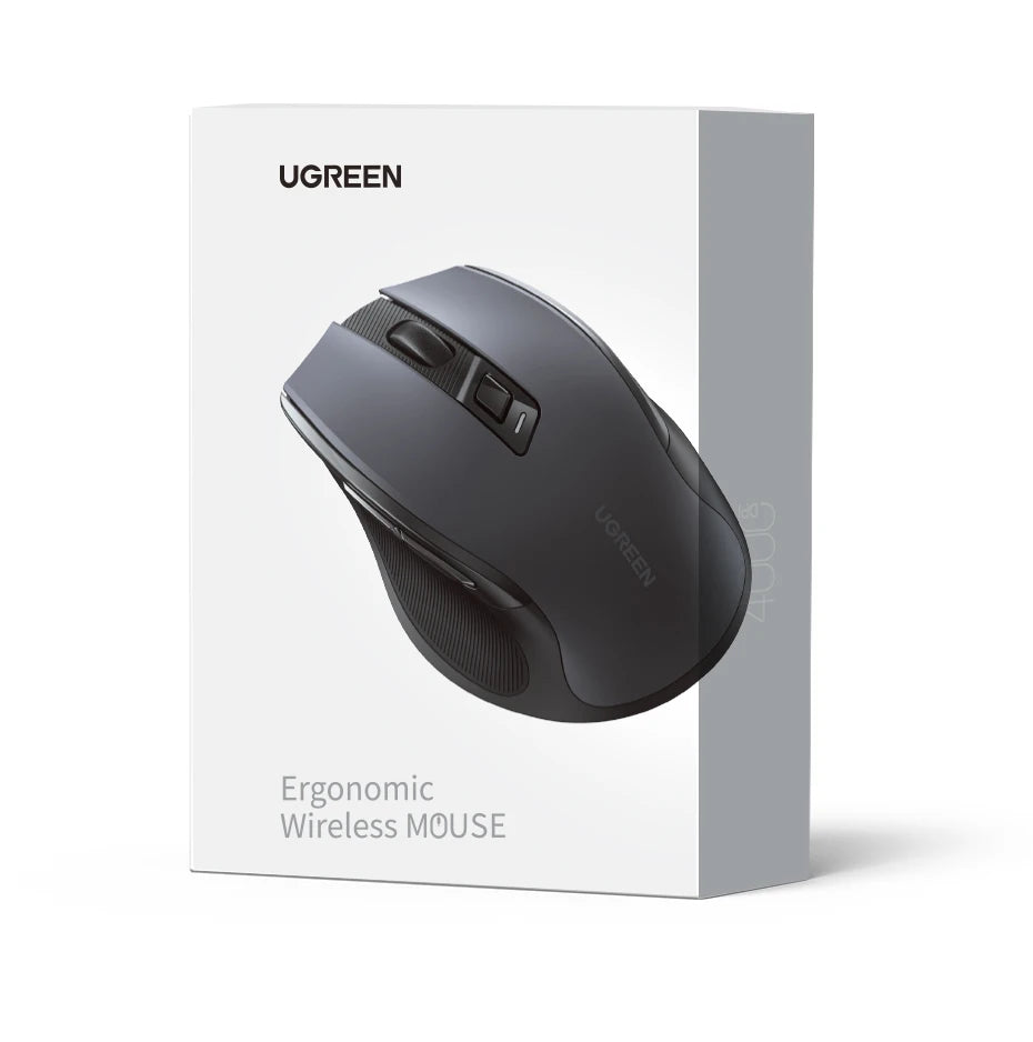 UGREEN MU006 Wireless Mouse – Bluetooth 5.0 & 2.4G, 4000 DPI, Silent Ergonomi