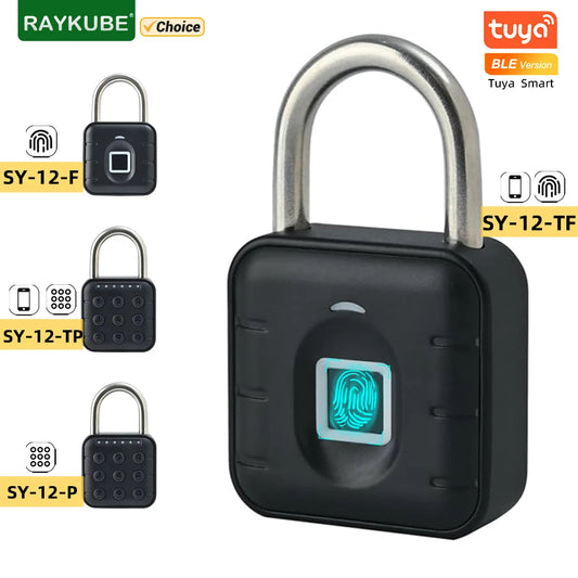 Tuya Bluetooth Fingerprint Padlock – Smart Digital Luggage Lock IP67