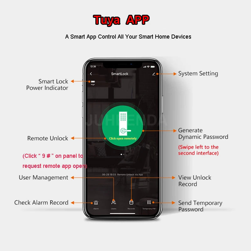G23 Waterproof Smart Gate Lock – Fingerprint, Password, Card & Remote Unlock