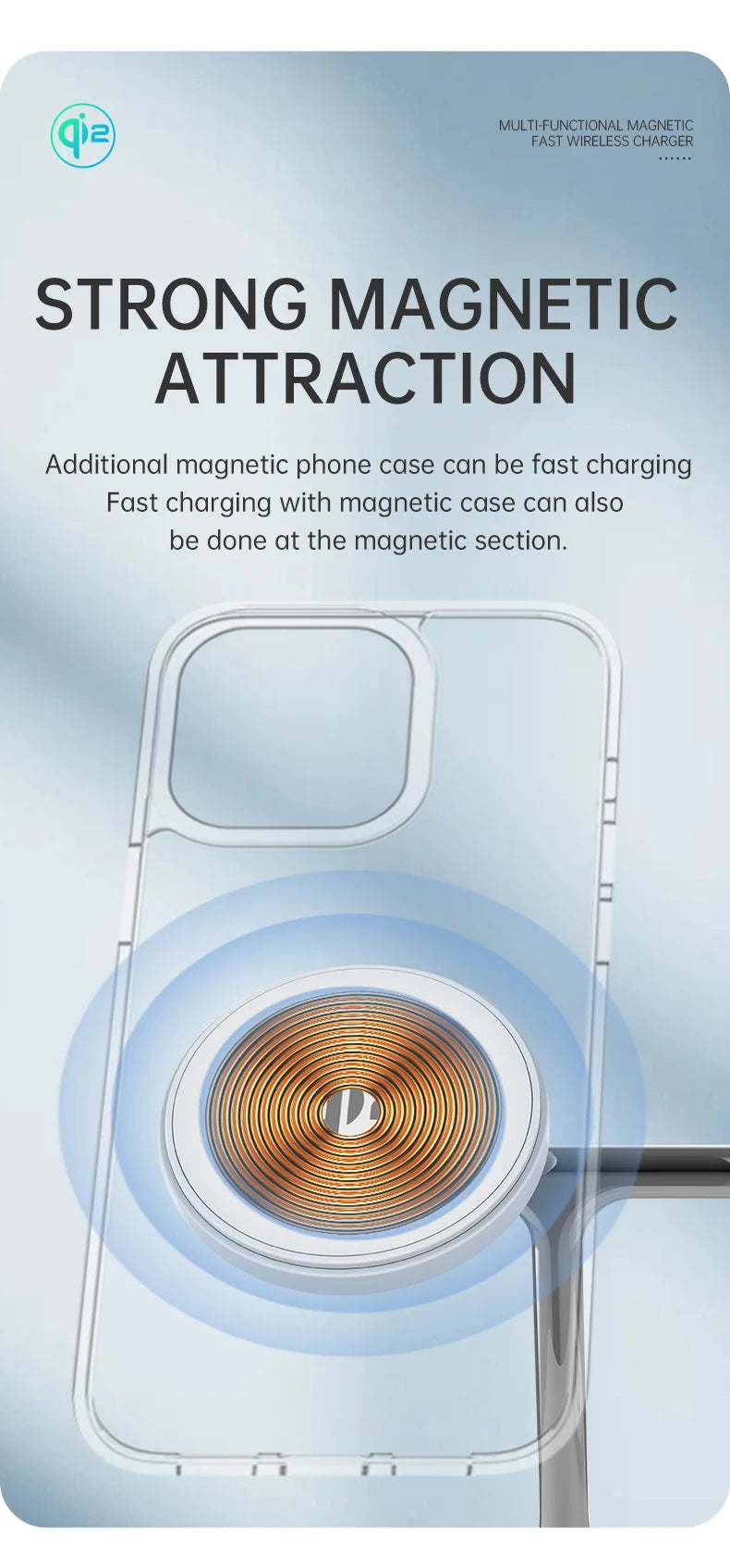 Qi-Certified 15W Magnetic Wireless Charging Station – Apple Devices