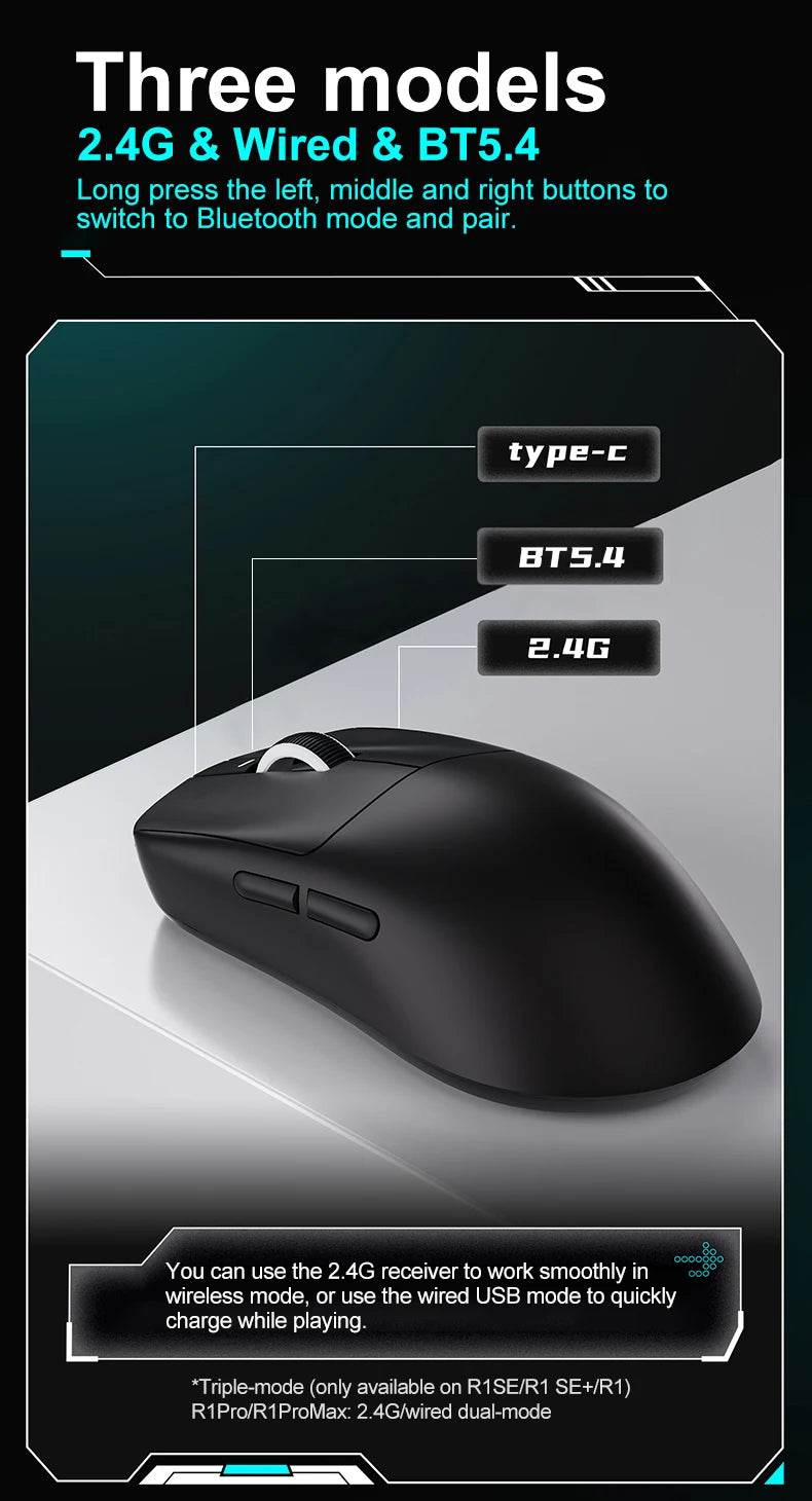 ro Wireless Gaming Mouse – PAW3395, 26,000 DPI, Ultra-Light