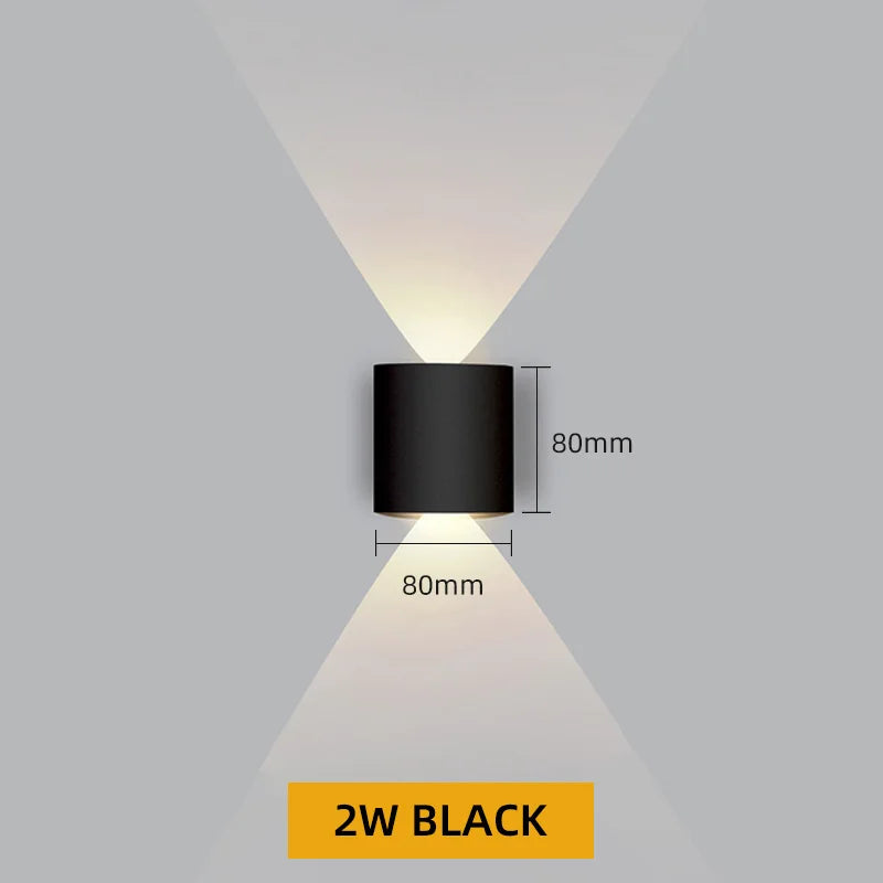 ErtimeLED IP65 Up & Down LED Wall Light | Indoor Outdoor Waterproof Sconce (2W–12W)