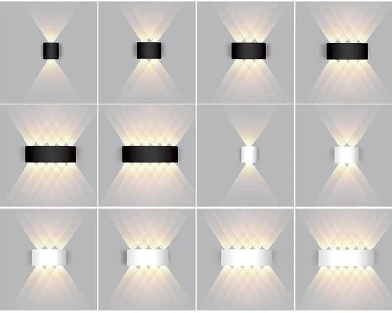ErtimeLED IP65 Up & Down LED Wall Light | Indoor Outdoor Waterproof Sconce (2W–12W)