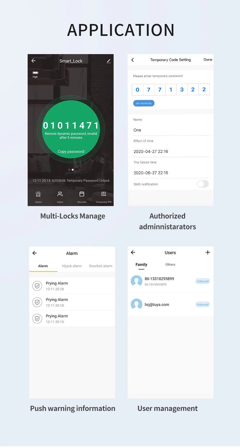 G23 Waterproof Smart Gate Lock – Fingerprint, Password, Card & Remote Unlock