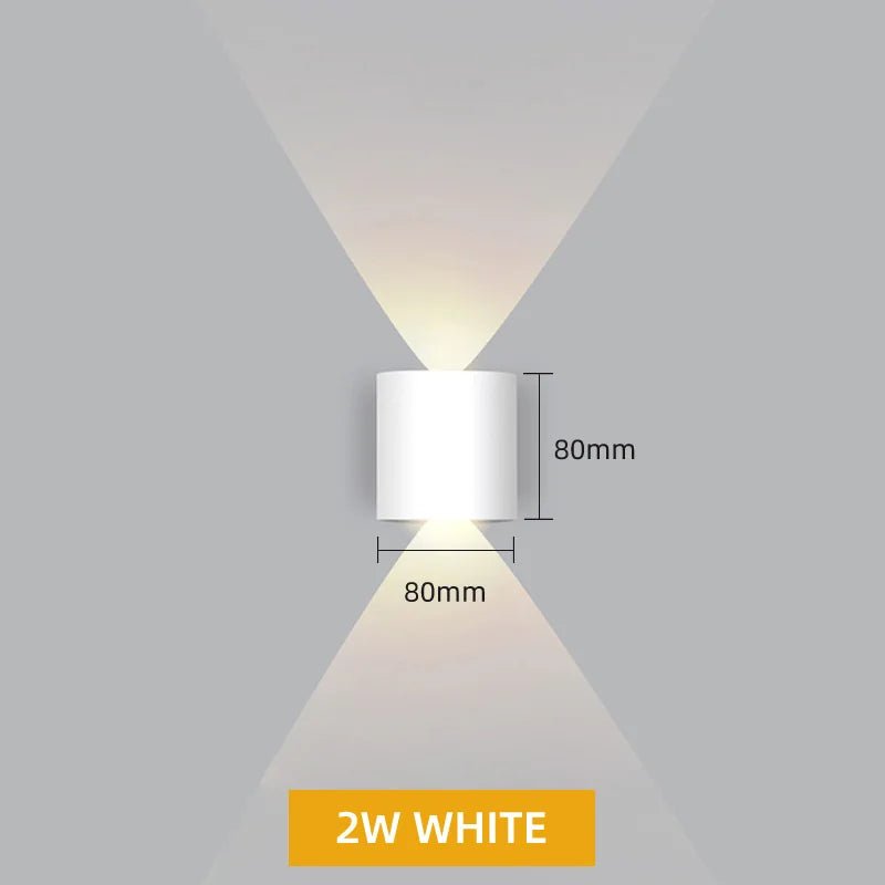 ErtimeLED IP65 Up & Down LED Wall Light | Indoor Outdoor Waterproof Sconce (2W–12W)