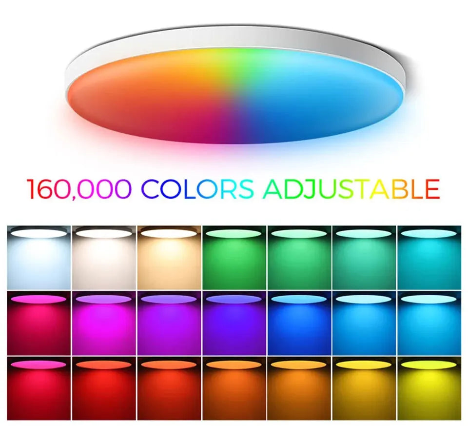 Tuya Smart LED Ceiling Light | WiFi RGB Dimmable 24W Modern Lamp