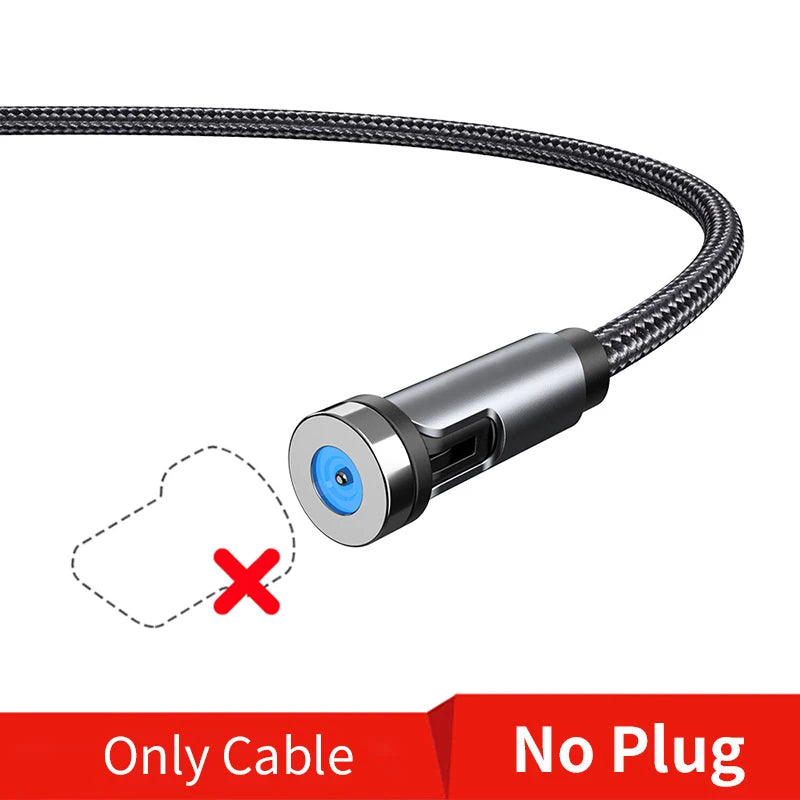Magnetic Phone Charging Cable 2.4A | LED Breathing Light & 540° Rotation