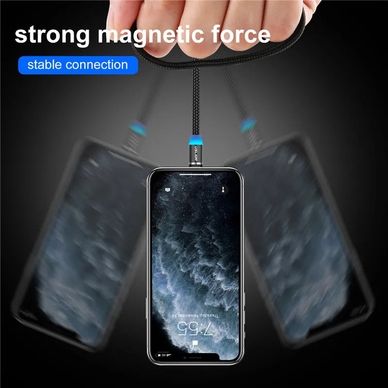 Magnetic Charging Cable 360 Degree – USB-A to Type-C / Lightning / Micro USB (2.4A)