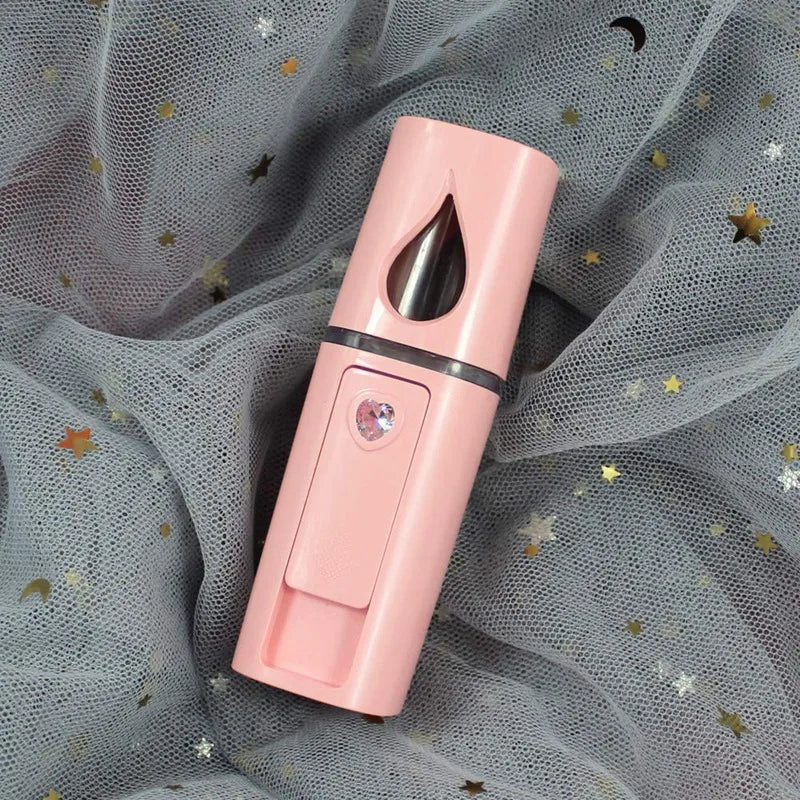 Portable Nano Facial Mister Mini Steamer – USB Rechargeable Cold Spray Hydration Device