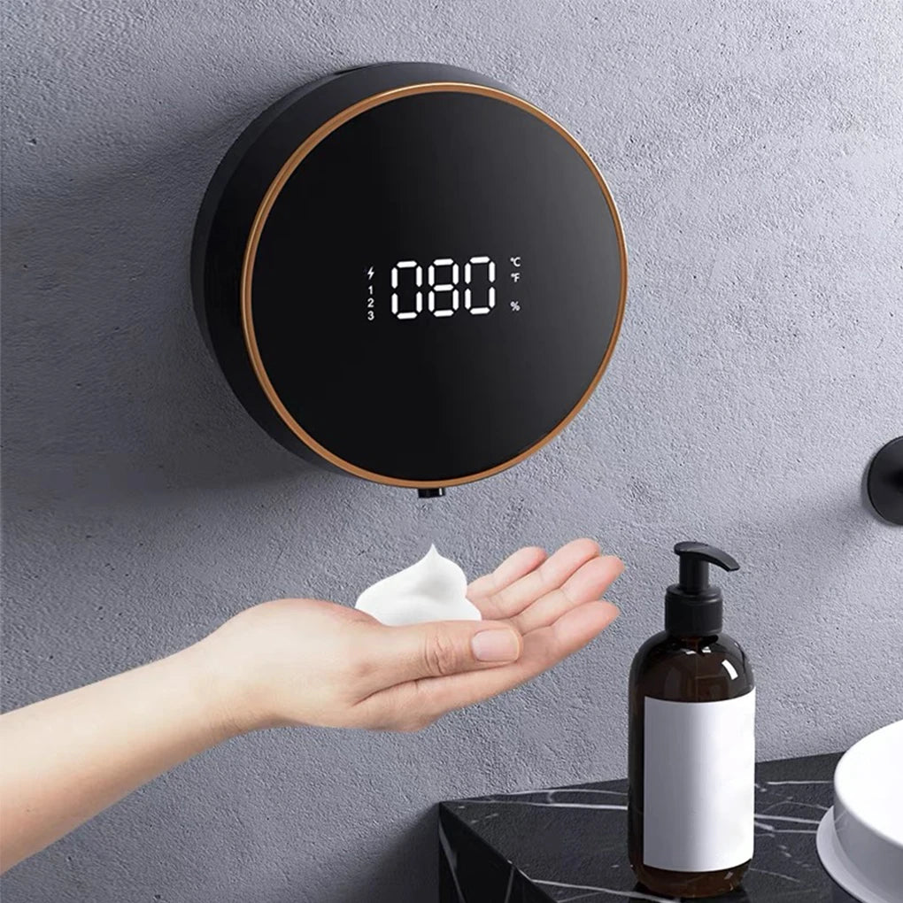Touchless Automatic Foam Soap Dispenser – Wall Mount, 3-Level Adjustable, 2000mAh Battery