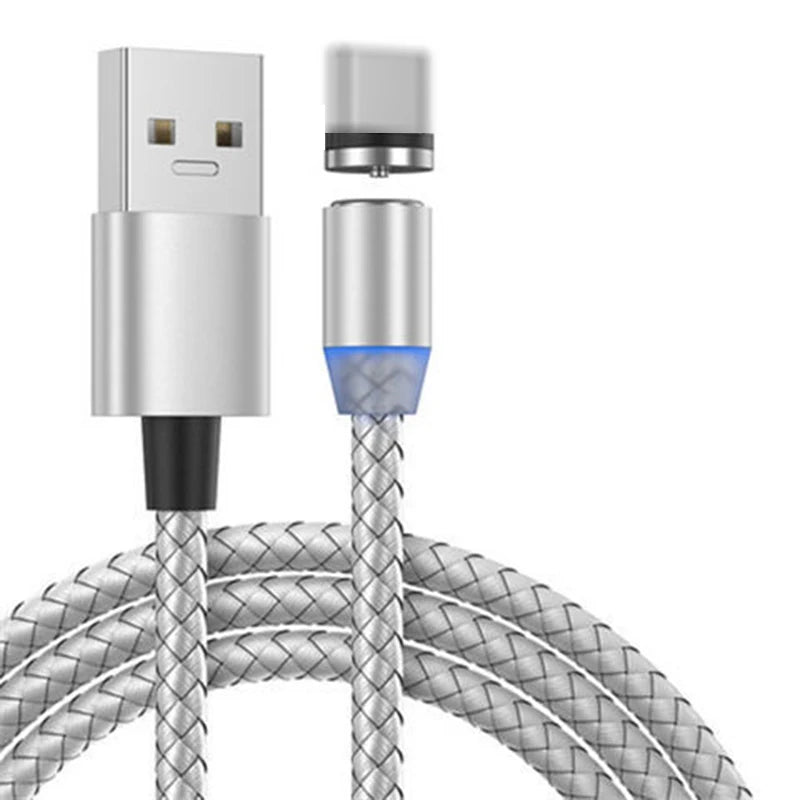 Magnetic Charging Cable 1m – Micro USB & Type-C Nylon Cable for Android Devices