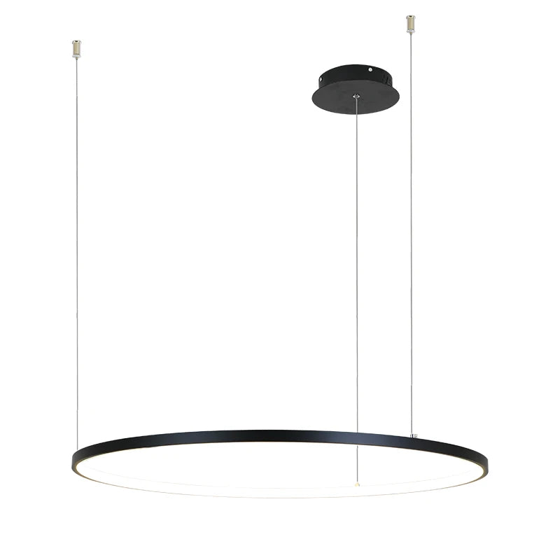 MZXFA Modern LED Pendant Chandelier | Brightness Dimmable, 40–100cm Ring Light