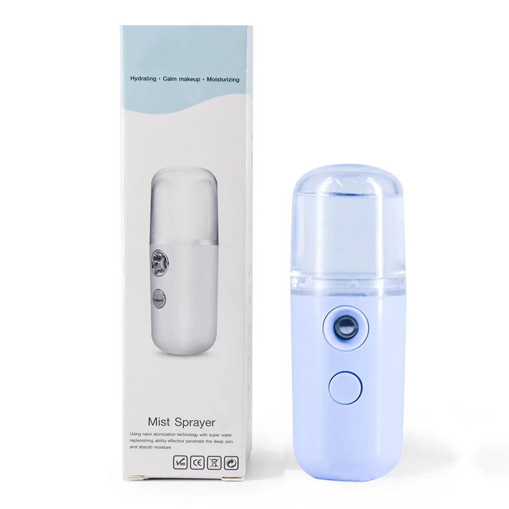 Nano Facial Mist Sprayer – USB Rechargeable Cold Spray Skin Hydration Device