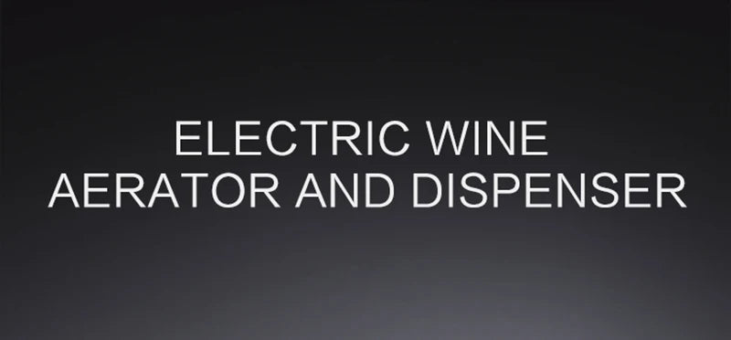 Electric Wine Decanter & Aerator – Automatic Sobering Dispenser with USB Rechargeable Option