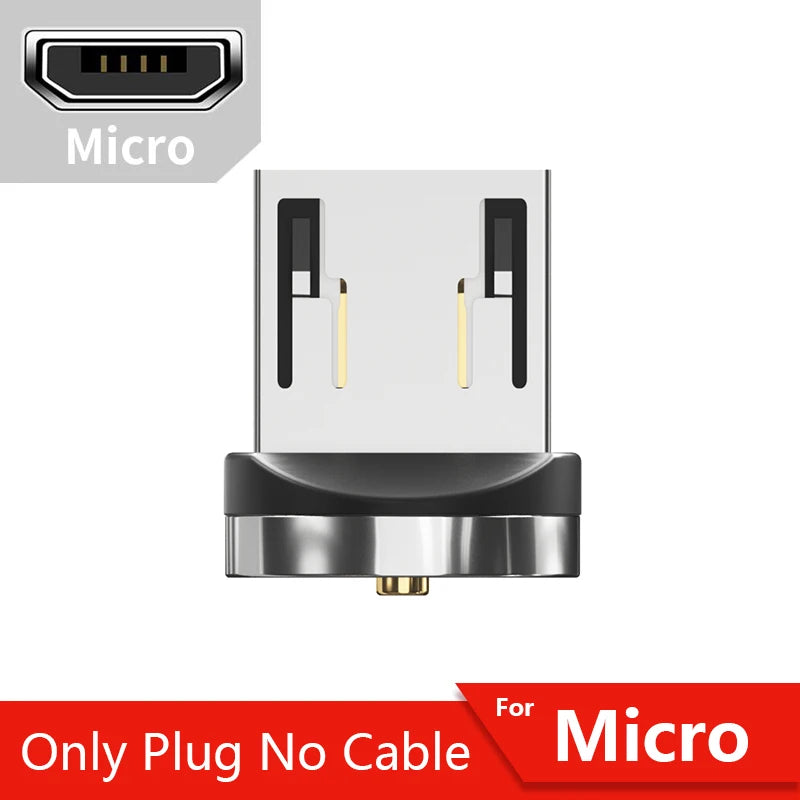 Magnetic Phone Charging Cable 2.4A | LED Breathing Light & 540° Rotation