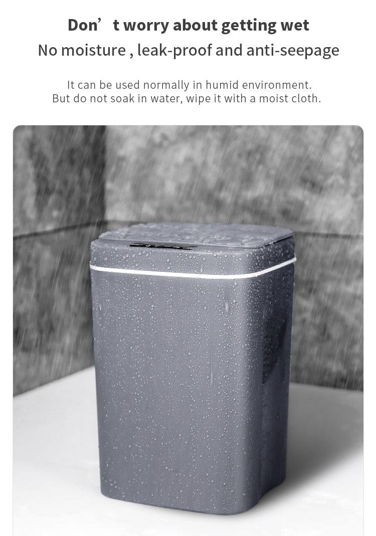 Touchless Sensor Trash Can 16L – Round Infrared Garbage Bin with Deodorizer Slot