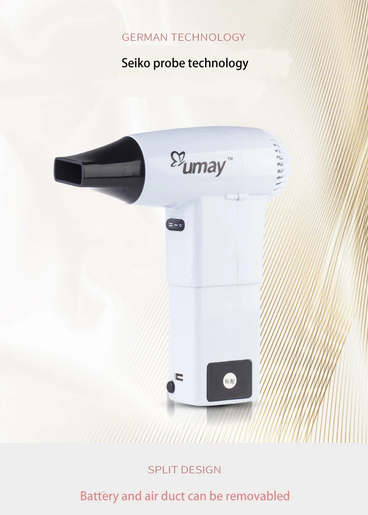 UMAY Portable Cordless Hair Dryer RX-010 – 400W Thermostatic Hot & Cold Wind, Travel-Ready