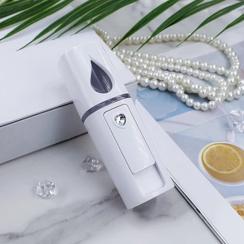 Portable Nano Facial Mister Mini Steamer – USB Rechargeable Cold Spray Hydration Device