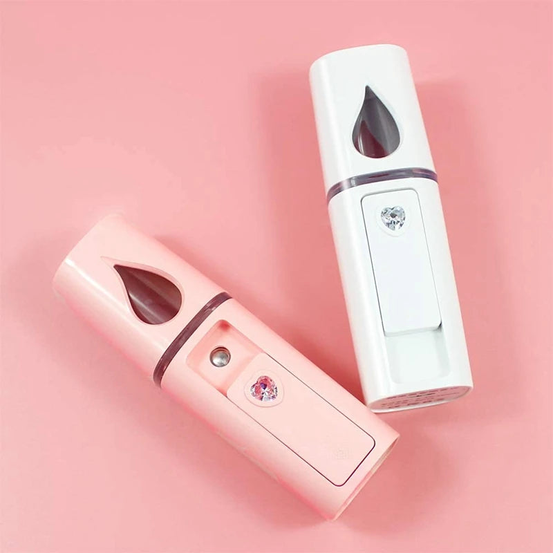 Portable Nano Facial Mister Mini Steamer – USB Rechargeable Cold Spray Hydration Device