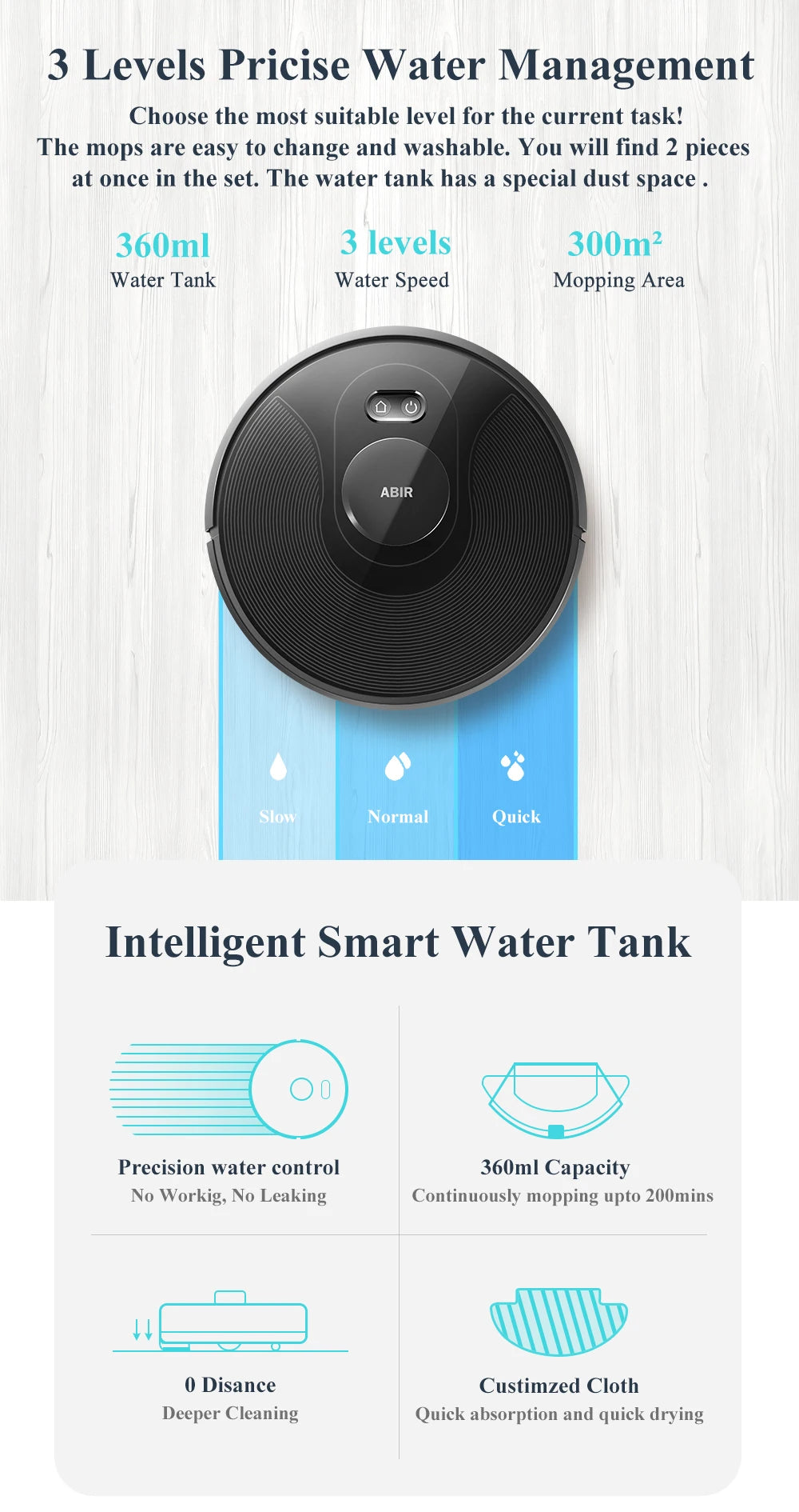 ABIR X8 Smart Robot Vacuum Cleaner – Dual Laser SLAM, Y-Shape Mopping, 3-Year Warranty