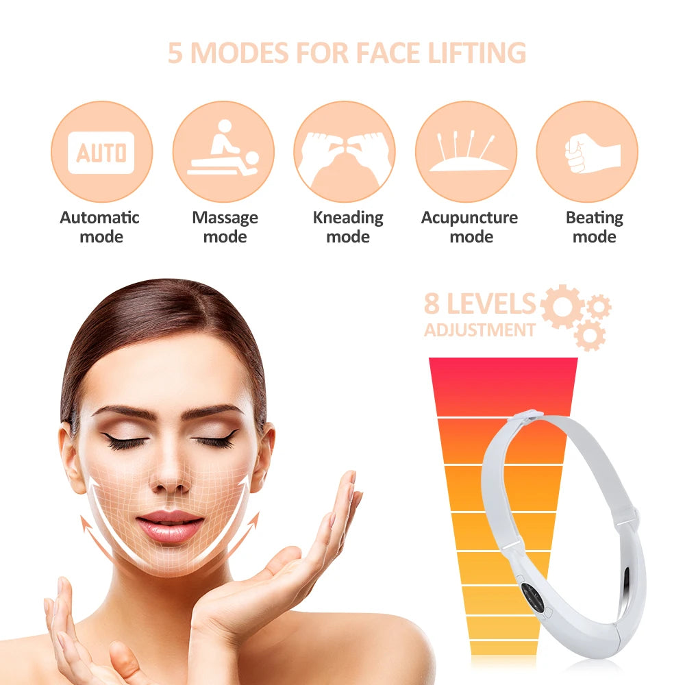 Hailicare Facial Lifting Instrument – EMS Vibration V-Face Slimming Belt