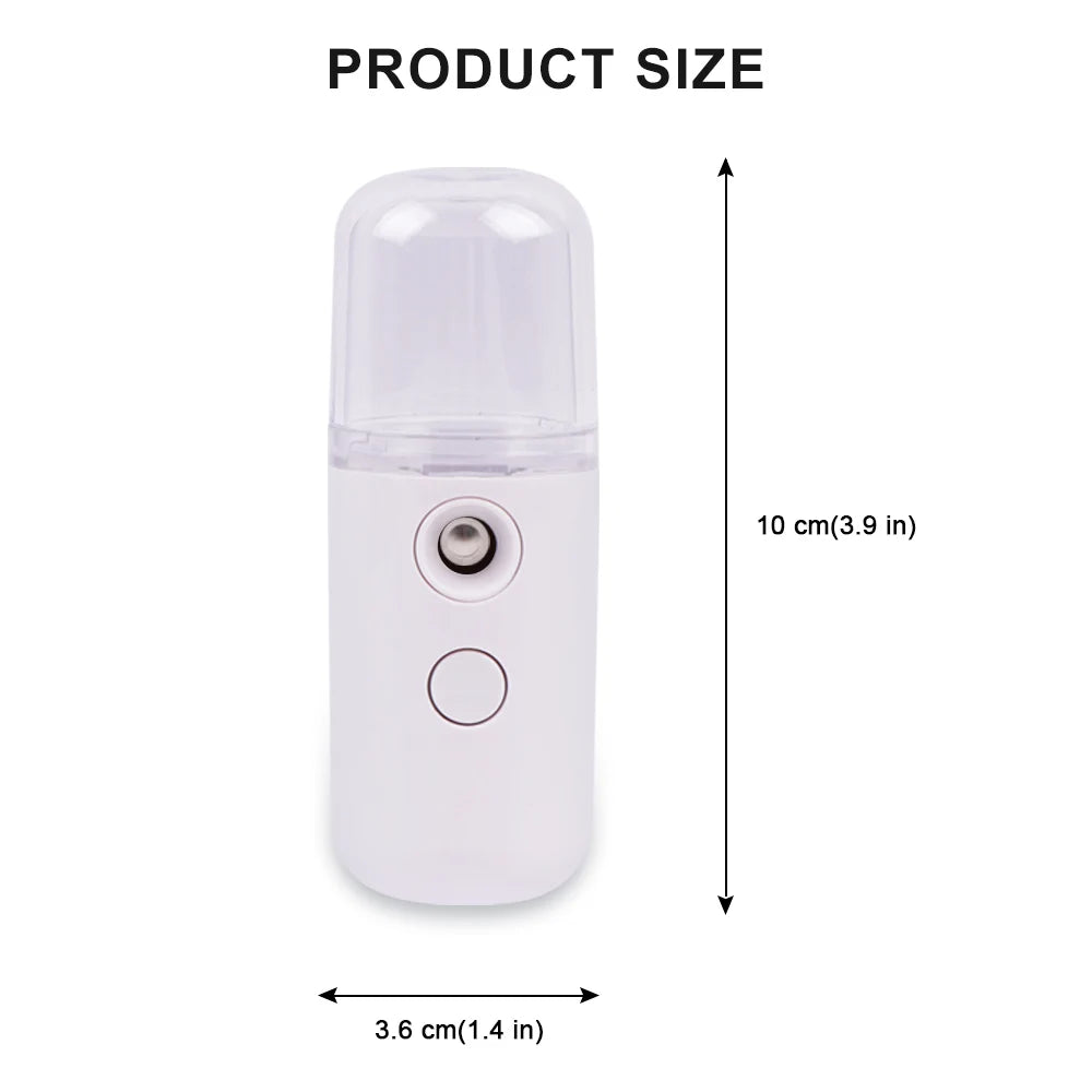 SALORIE Nano Facial Mist Sprayer – Rechargeable 30ml Ionic Face Spray for Skin Hydration