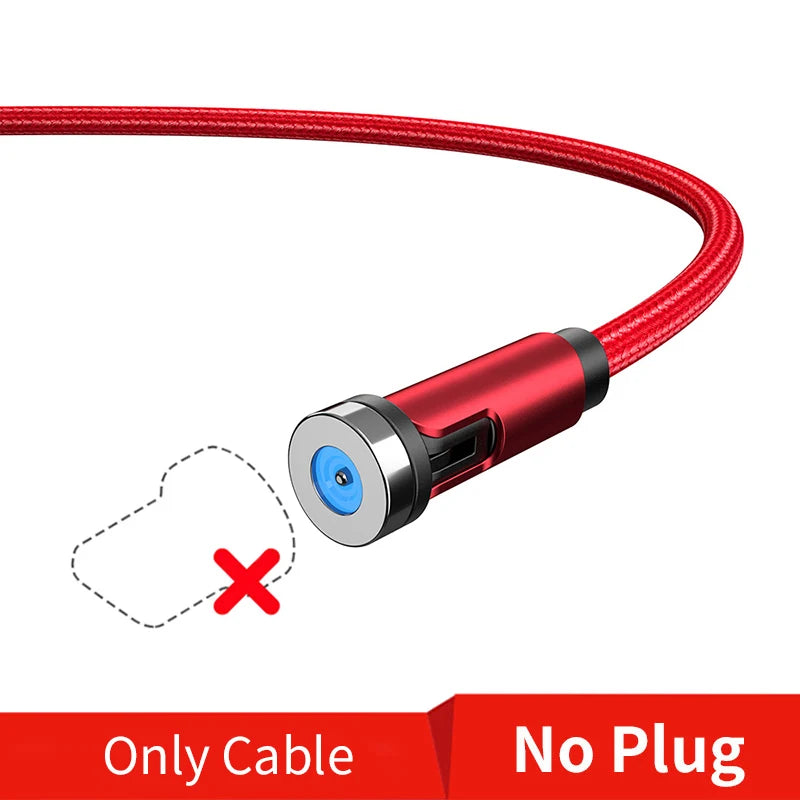 Magnetic Phone Charging Cable 2.4A | LED Breathing Light & 540° Rotation