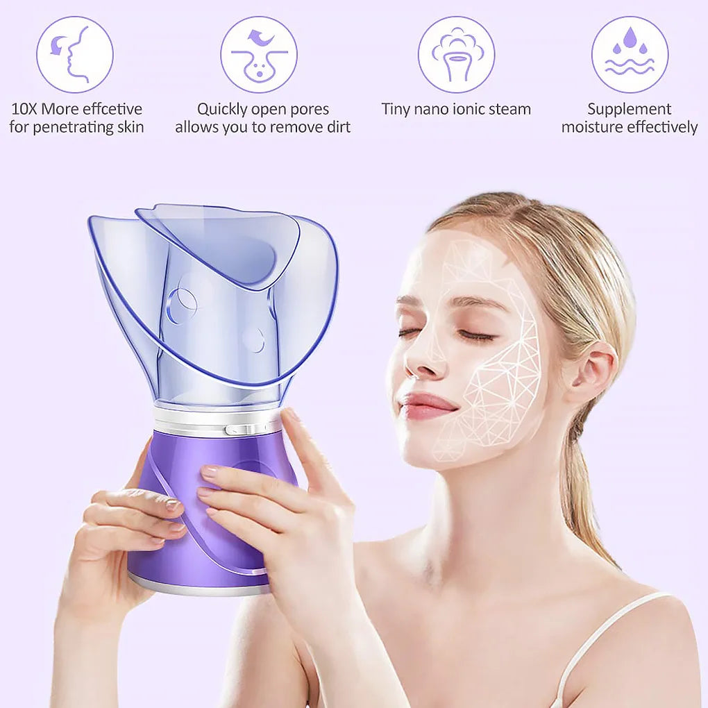 Semimesei Facial Steamer – Electric Cold Mist Skin Hydration & Pore Care Device