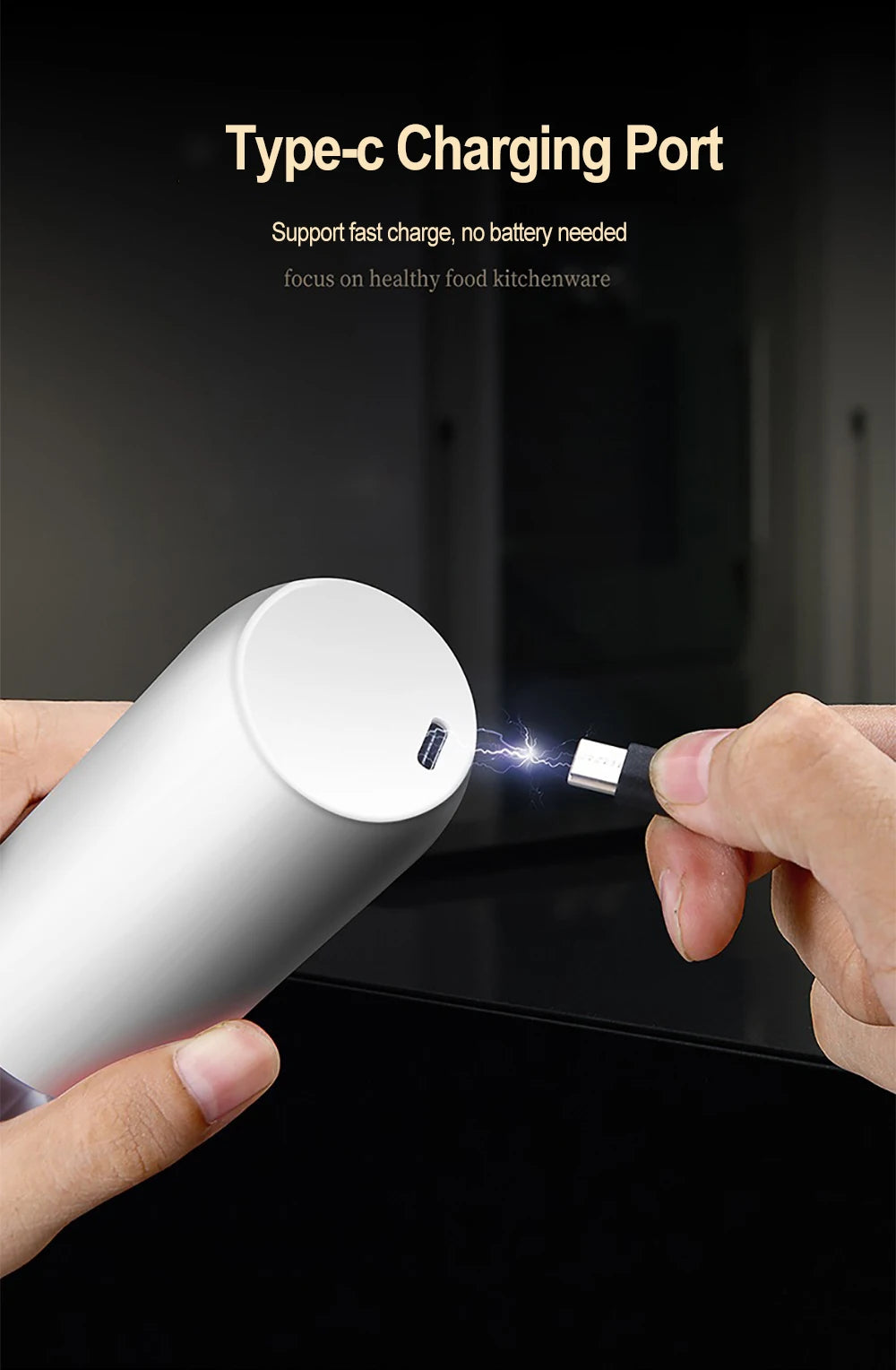 Rechargeable Electric Salt & Pepper Grinder – Adjustable Coarseness with LED & USB-C