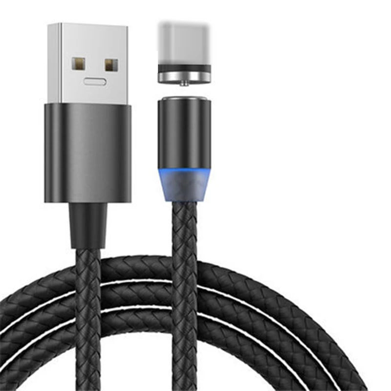 Magnetic Charging Cable 1m – Micro USB & Type-C Nylon Cable for Android Devices