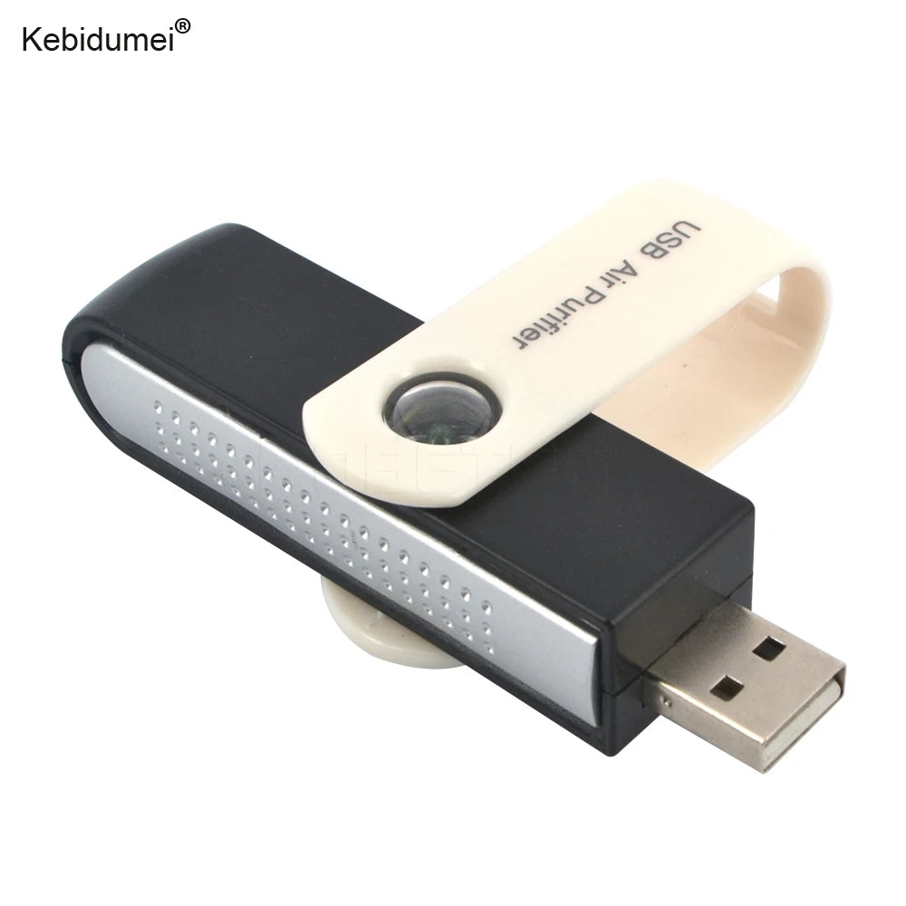 Kebidumei USB Ionic Air Cleaner with Negative Ion Technology – Self-Cleaning Mini Deodorizer for Desk, Car & Small Spaces