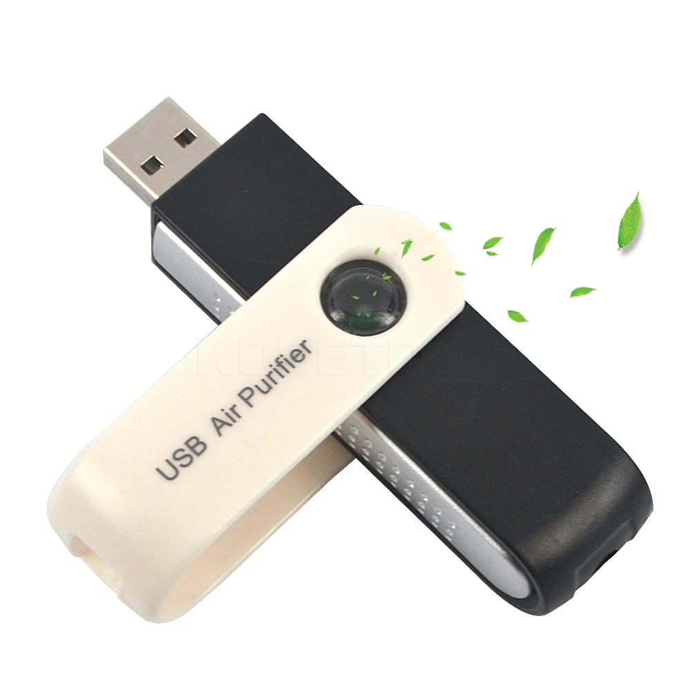 Kebidumei USB Ionic Air Cleaner with Negative Ion Technology – Self-Cleaning Mini Deodorizer for Desk, Car & Small Spaces