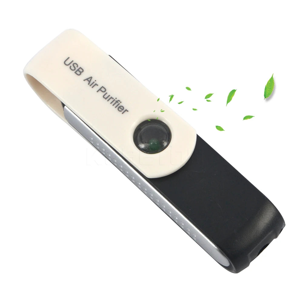 Kebidumei USB Ionic Air Cleaner with Negative Ion Technology – Self-Cleaning Mini Deodorizer for Desk, Car & Small Spaces