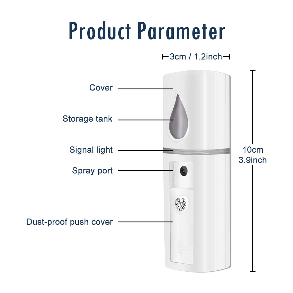 Rechargeable Face Mist Hydrator – Cold Spray Skin Rejuvenation Sprayer