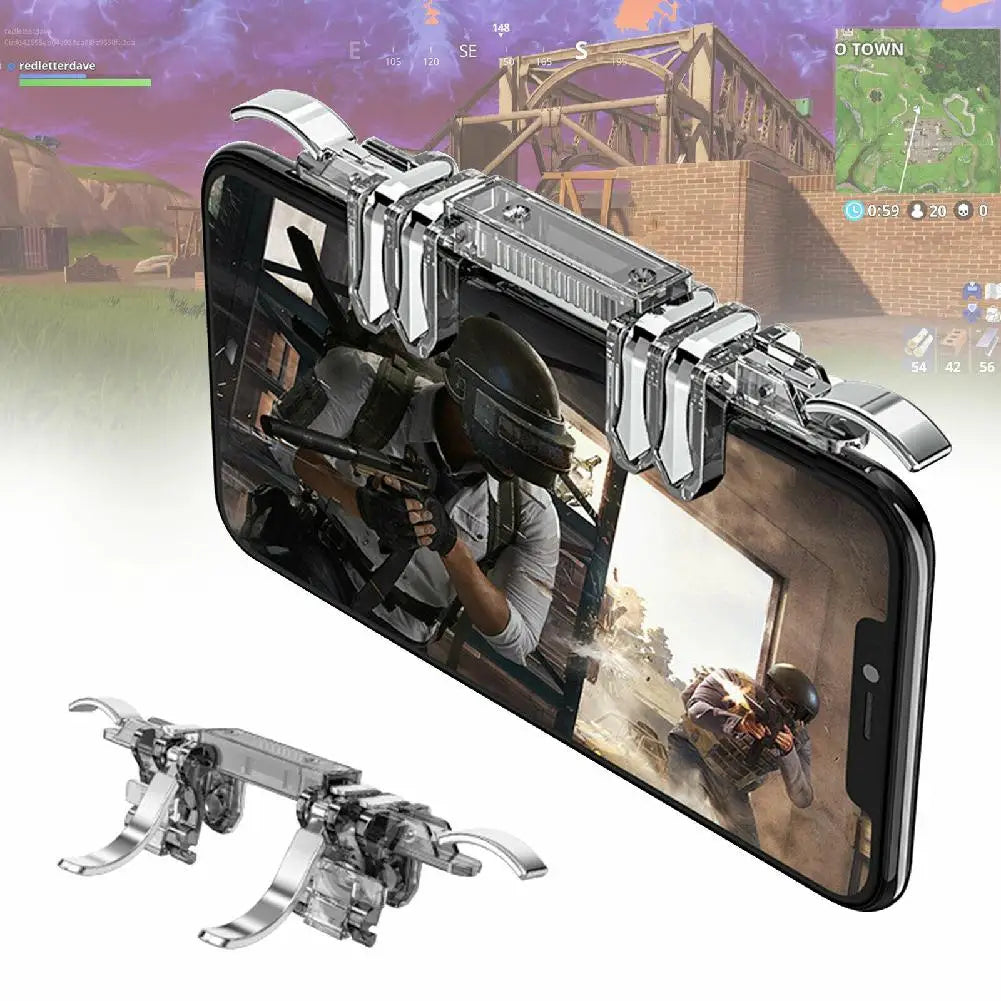 PUBG 6 Finger Controller – Mobile Gaming Trigger Accessory Kit for FPS Game