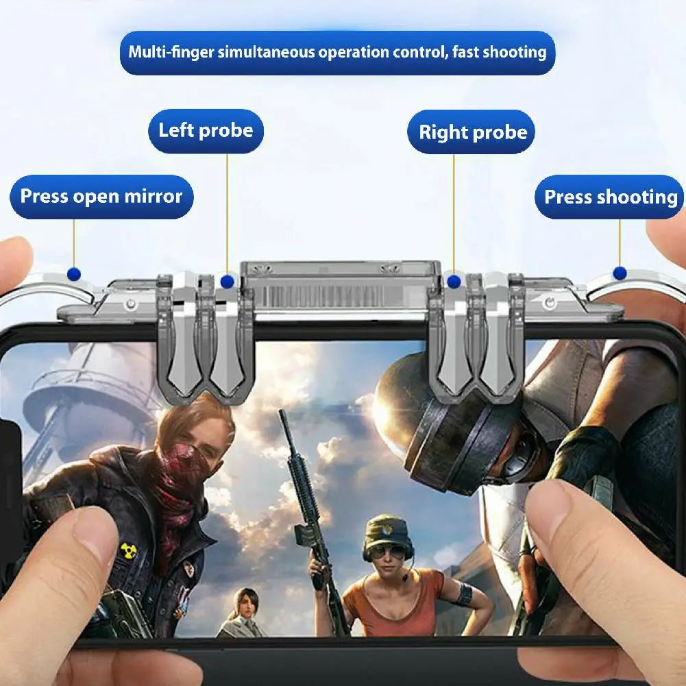 PUBG 6 Finger Controller – Mobile Gaming Trigger Accessory Kit for FPS Game