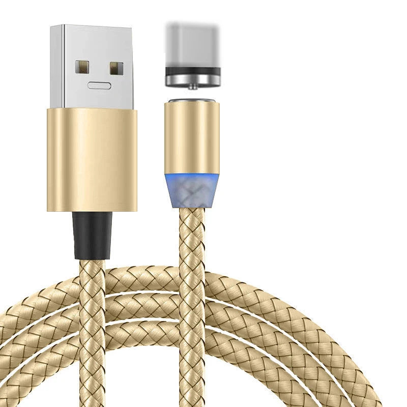 Magnetic Charging Cable 1m – Micro USB & Type-C Nylon Cable for Android Devices