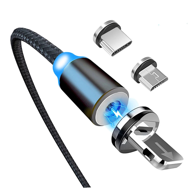 Magnetic Charging Cable 1m – Micro USB & Type-C Nylon Cable for Android Devices