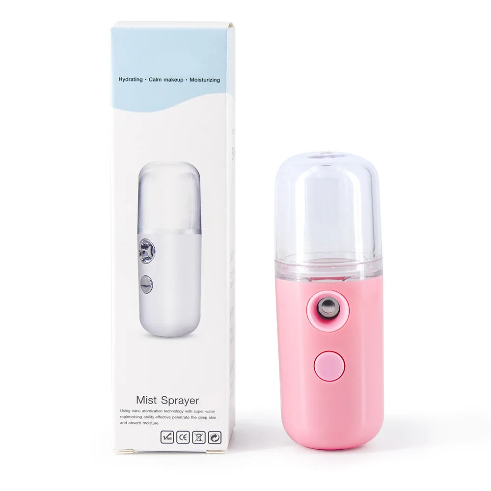 Nano Facial Mist Sprayer – USB Rechargeable Cold Spray Skin Hydration Device