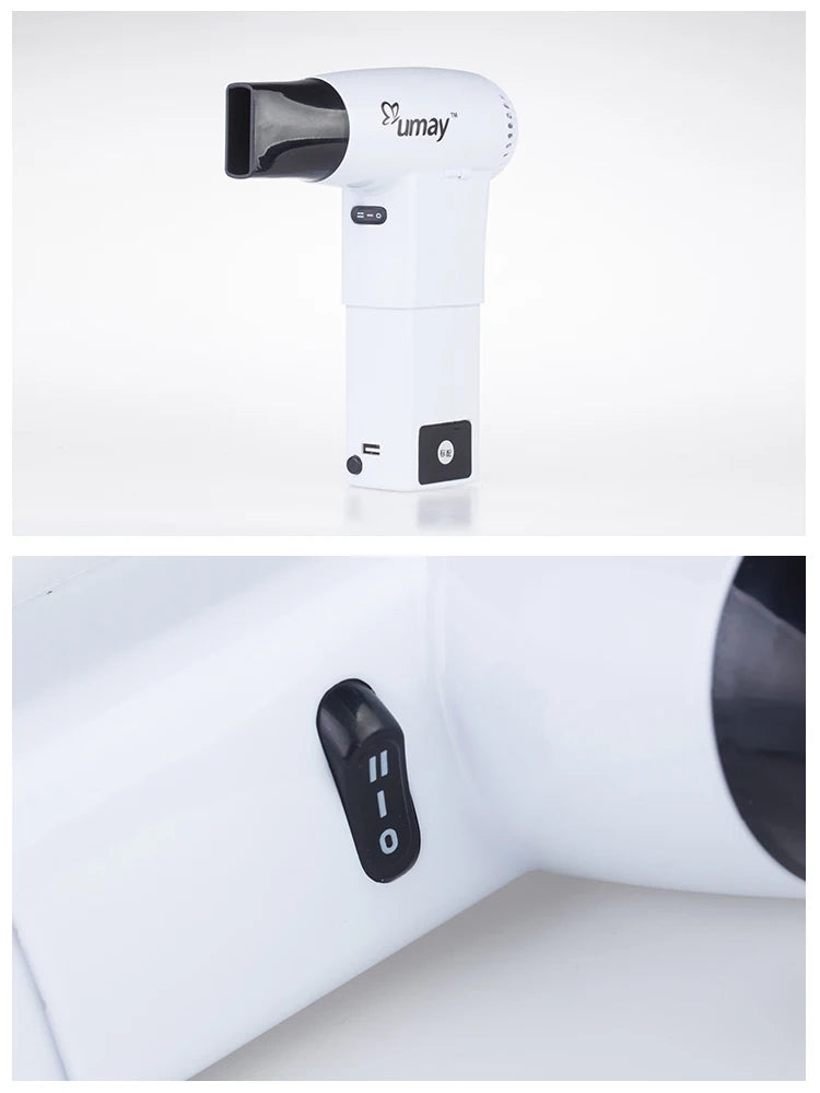 UMAY Portable Cordless Hair Dryer RX-010 – 400W Thermostatic Hot & Cold Wind, Travel-Ready