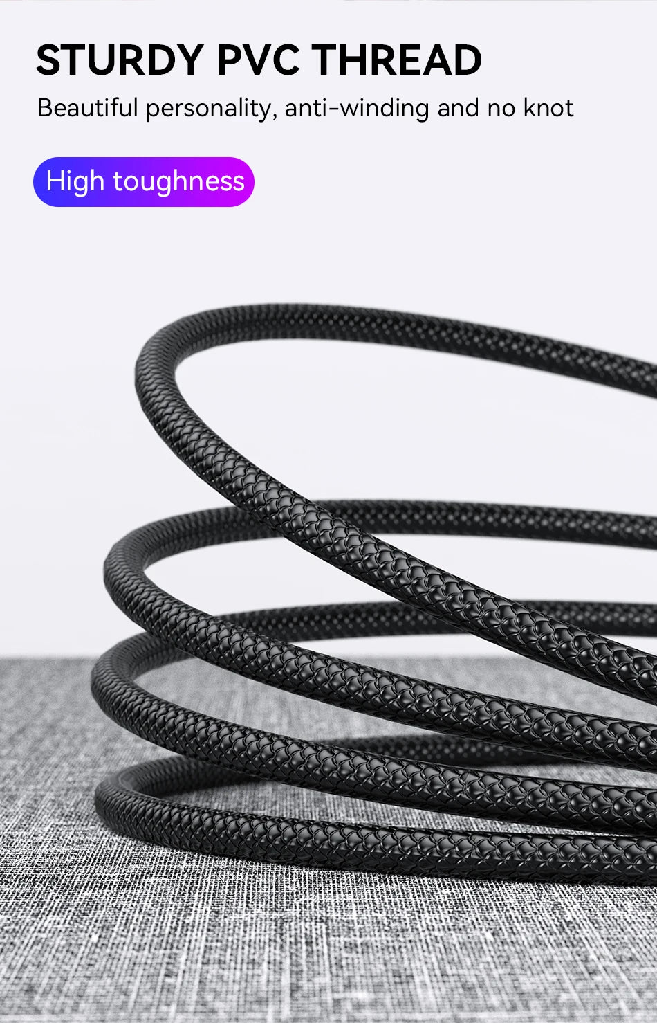 3-in-1 Magnetic USB Cable – 540° Rotation, Strong Magnet, 2.4A Charging